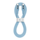 LOGiiX Vibrance Silicone Cable USB-C to USB-C - Blue-1M (~3 Ft) ultra-soft, Colourful and flexible charging cable