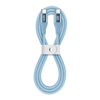 LOGiiX Vibrance Silicone Cable USB-C to USB-C - Blue-1M (~3 Ft) ultra-soft, Colourful and flexible charging cable