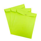 JAM Paper 10 x 13 Open End Catalog Envelopes with Clasp Closure, Brite Hue Ultra Lime Green, 100 Pack (V0128186)-Opening: open end