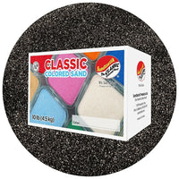 Sandtastik Classic Coloured Sand, 10 lb (4.5 kg) Box, Black-Fine grain with natural sparkle throughout