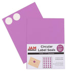 JAM Paper Round Circle Label Sticker Seals, 1.67" diameter, Assorted Fashion Colours, 4 Packs of 120 (147627Fassrt)-4 packs of 120 labels, 480 labels total