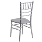 Flash Furniture HERCULES Series Wood Chiavari Chairs - Silver - 2 Pack-Lightweight Hardwood Frame Construction