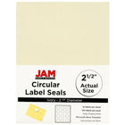 JAM Paper Circle Label Sticker Seals, 2.5 Diameter, Ivory, 120 Pack-Circle Labels