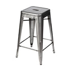 Plata Decor Tolix 30"H Stool - Gunmetal - 2 Pack-Backless