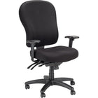 Tempur-Pedic Fabric High-Back Task Chair, Black-Independently adjustable seat and back for a custom configuration