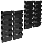 Storex Eco-Friendly Wall Files - Legal Size - Black - 24 Pack - 4 Sets of 6-Holds legal and letter size documents and folders