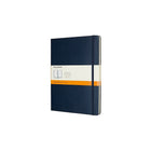 Moleskine – Carnet de la collection Classic, très grand format, ligné, bleu saphir, couverture rigide-192 pages, papier de couleur ivoire, 7,5 po x 9,75 (po)