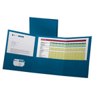 Oxford Tri-Fold Pocket Folders - Letter Size - Blue - 20 Pack-Tri-fold design lets you present multiple brochures, papers and reports at a glance