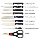 Oceanstar KS1217 6-Piece Non-Stick Coating knife set with Block, Elegant Black-90-day manufacturer's warranty (details with product)