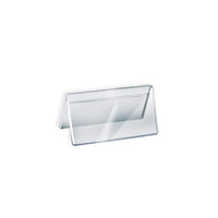 Azar Displays – Plaque d’identification en acrylique recto verso, 3 x 6 po, transparent, 10/paquet (192804)-À utiliser pour afficher les noms sur les comptoirs ou les bureaux