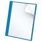 Oxford Clear Front Report Cover - Letter Size - Light Blue-Clear front report covers showcase the title page of your winning term paper or report; the perfect add for your school supplies list