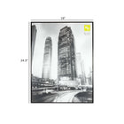Nexxt Uptown Aluminum Poster Frame, 18" x 24", Matte Black-This poster frame has plexiglass for reduced weight