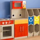 Flash Furniture - Armoire de cuisine Bright Beginnings de qualite commerciale pour enfants en bois certifiee Greenguard-Assemblage en une heure ou moins