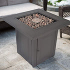 Legacy - Foyer Carré de 28 po - Fini Noir Mat-Cette table fait exploser 50000 BTU, ce qui fournit beaucoup de chaleur à n'importe quel espace