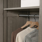 Sauder Miscellaneous Storage Wardrobe/Storage Cabinet - 71.1" H - Silver Sycamore (426126)-5 Year Limited Manufacturer Warranty