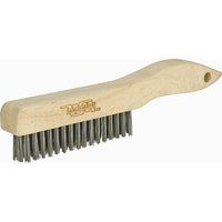 Weld-Mate Shoe Handle Industrial-Duty Scratch Brushes, Stainless Steel, 3 x 16 Wire Rows, 10-1/2" Long - 36 Pack-Brush Length: 5"