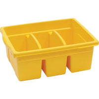 Copernicus Educational Products Leveled Reading Large Divided Book Tubs, Yellow-Dimensions: 12"(W) x 6"(D) x 15"(L)