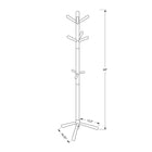 Monarch Specialties 2004 Coat Rack - Espresso Wood Contemporary Style-Sturdy pedestal base