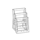 Azar Displays 3-Tier Letter Size Modular Brochure Holder For Counter, 2 Pack (252304)-Three-tier letter size holder
