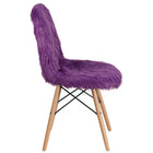 Flash Furniture Shaggy Dog Purple Accent Chair-Purple Shaggy Upholstery