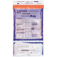 Deluxe Tamper Evident Security Cash Deposit Bag, 9-1/2" x 15", 100 Pack (W53858-100)-Ideal for day or night drop deposits or other cash shipments