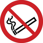 Accuform Signs No Smoking Iso Prohibition Safety Labels - 2" x 2" - Vinyl - 10 Pack-Display Type Adhesive