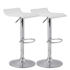 Nicer Furniture Air Lift Adjustable Metal Barstool - White - 2 Pack-Set of 2 contemporary stools, air lift design for seat height of 24 to 30 Inch