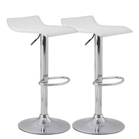 Nicer Furniture Air Lift Adjustable Metal Barstool - White - 2 Pack-Set of 2 contemporary stools, air lift design for seat height of 24 to 30 Inch