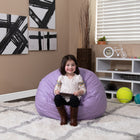 Flash Furniture Small Lavender Dot Kids Bean Bag Chair-Machine Washable Removable Slip Cover