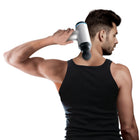 Lomi Cordless Percussion Gun Massager - 4 Interchangeable Heads - Silver-percussion therapy
