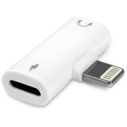 Aluratek iPhone Dual Lightning Charging & Headphone Adapter-Designed to charge your phone and devices while listening to your favorite music or audio simultaneously