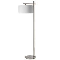 Dainolite 1-Light Floor Lamp, Satin Chrome Finish (131F-SC)-Floor Lamp