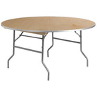 Flash Furniture – Table de banquet pliante de 60 po de diamètre avec rebords en métal, bois clair (XA60BIRCHM)-Table de banquet prête à l'emploi
