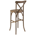 Flash Furniture HERCULES Series Dark Antique Wood Cross Back Barstool - 2 Pack-Dark Antique Finish