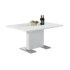 Monarch Specialties 1090 Dining Table - 35"X 60"/High Glossy White-Trendy dining table