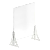 Azar Displays Acrylic Cashier Shield - 30"W x 40"H - Clear - 2 Pack-Counter Top Shield
