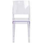 Flash Furniture Phantom Series Stacking Side Chair - Transparent-Set of 4 Stackable Accent Chairs