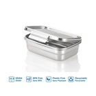 Minimal Boîte à bento en acier inoxydable 1000 ml, Ensemble de 2-Mécanisme de verrouillage breveté étanche à l'air et à l'eau