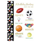 Rosedale 5-1/2" x 8" Masculine Happy Birthday Just For You Greeting Cards And Envelopes, 12 Pack (15785)-Printed on premium uncoated card stock