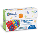 Learning Resources Rainbow Calculators - Multicolor - Set of 10-Works on both solar and battery power!