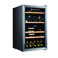 Hamilton Beach 43-bottle Dual Zone Wine Fridge - Stainless Steel-Storage for up to 43 - 750ml bottles