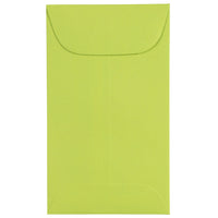 JAM Paper #3 Coin Envelopes, 2.5 x 4.25, Brite Hue Ultra Lime Green, 100 Pack-Coin Envelopes