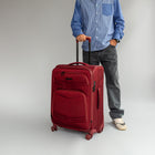 Air Canada Central 24" Softside Spinner Luggage - Burgundy-Retractable push-button handle