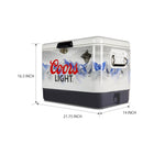 Coors Light Ice Chest, 54L-Rustproof, leak-resistant channel drain for no-tilt draining