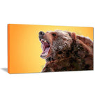 Designart Beware of the Bear, Yellow Canvas Art Print, 5 Panels, (PT2342-40-20)-Print