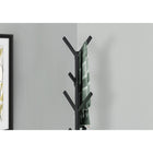 Monarch Specialties 2057 Coat Rack - Black Metal-Evenly spaced, 4-prong sturdy metal base