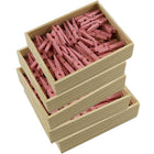 JAM Paper Wood Clothing Pin Clips, Medium, 1 1/8, Pink, 5 Packs of 50, 250 Total (230726778g)-Size: 1.13"