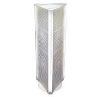 Azar Displays 60" x 16" 3-Sided Pegboard Floor Display, Clear (700450-CLR)-Sits on revolving base