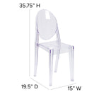 Flash Furniture Ghost Side Chair - Transparent Crystal-Designed for Commercial Use