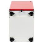 Flash Furniture Modern 3-Drawer Mobile Locking Filing Cabinet with Anti-Tilt Mechanism & Letter/Legal Drawer - White/Red-Full Extension Sliders provide effortless opening and closing